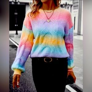 🌺 Comfy Knit Multi Color Sweater